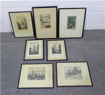 Bridge Nr Arnhem; Martigues S. France; Untitled (x4) - Edgar Fincham