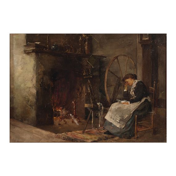 Girl asleep at a spinning wheel - Paul Harney