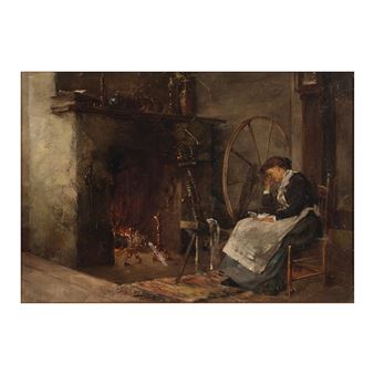 Girl asleep at a spinning wheel - Paul Harney