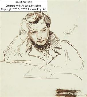 Bildnis eines lesenden Mannes - Leopold Pollak