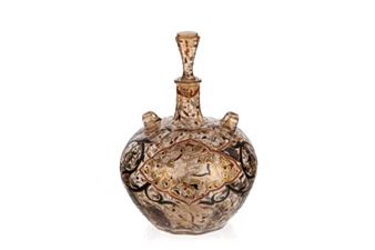 EARLY EMILE GALLE ENAMELLED SCENT BOTTLE - Emile Gallé