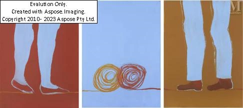 Artwork by Anne-Marie Schneider, Sans titre (triptyque), Made of Acrylic on canvas