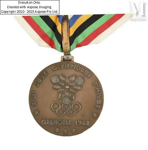 Artwork by Roger Excoffon, GRENOBLE 1968, Made of bronze