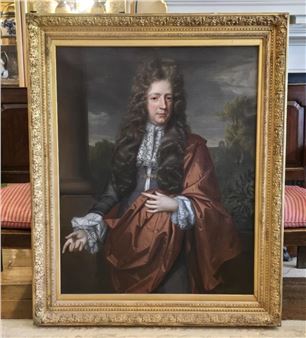 A large impressive unsigned Portrait of James Thynne of Longleat (1605 - 1670) by John Closterman ( also spelt Cloosterman - John Closterman
