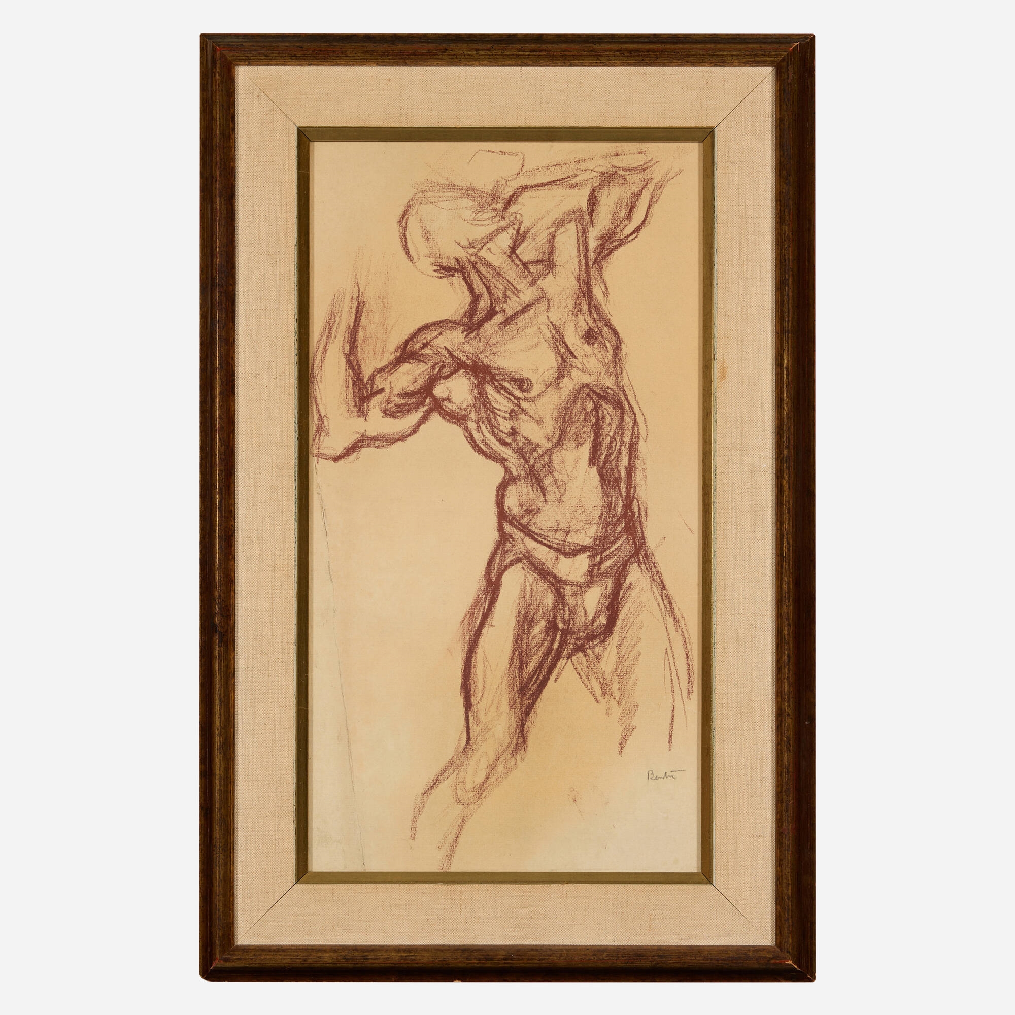 Artwork by Thomas Hart Benton‏, Untitled (Sketch), Made of crayon on paper