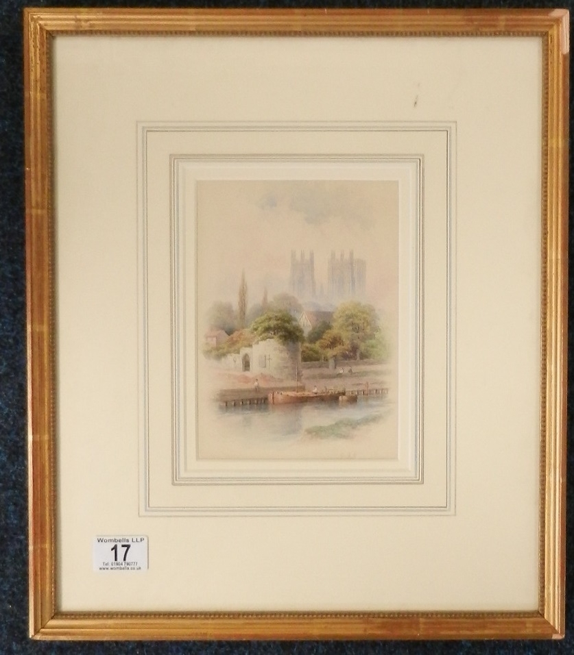 George Fall | A George Fall watercolour of York Minster from the River ...