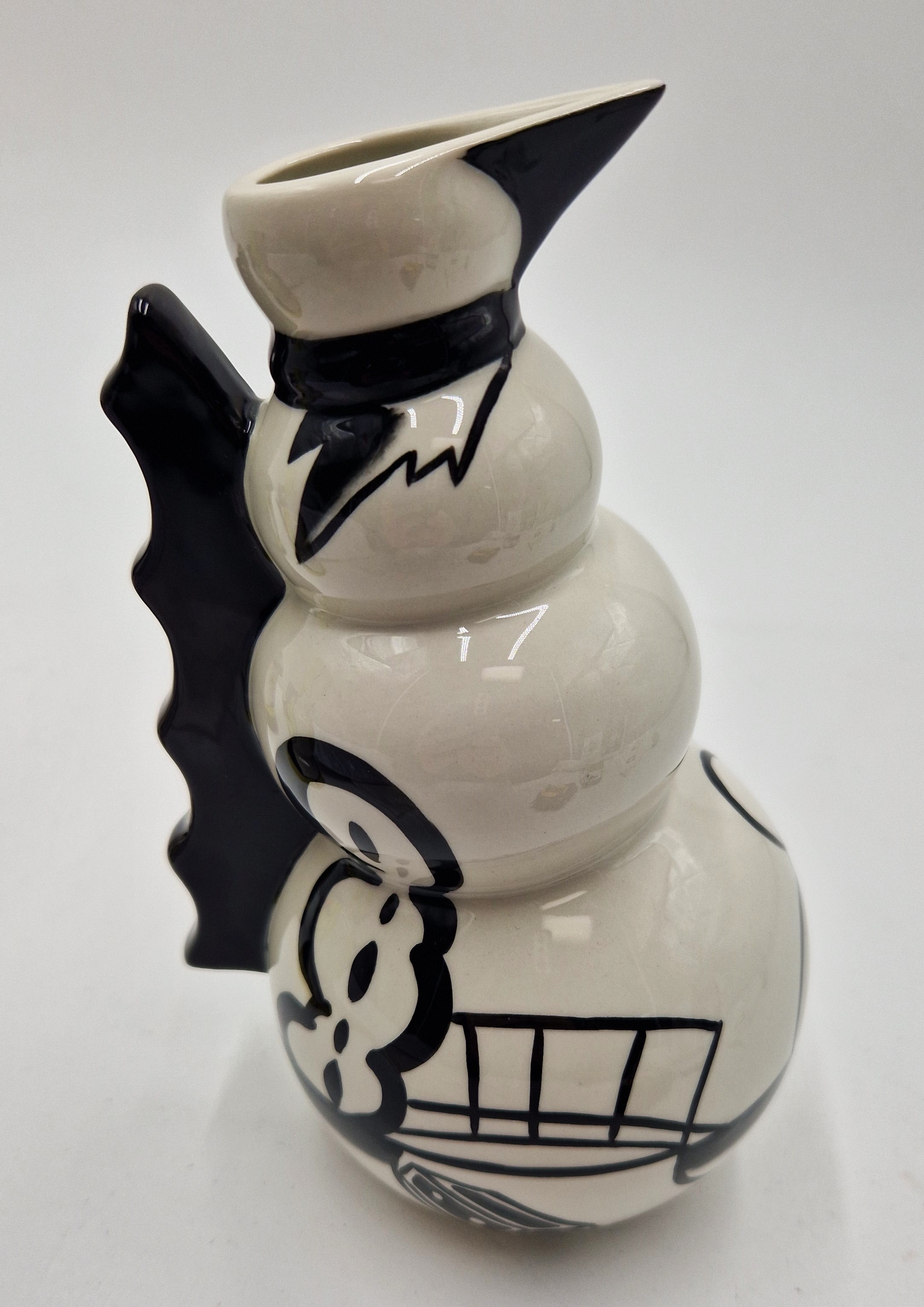 Artwork by Lorna Bailey, LORNA BAILEY 19cm TRI-ORB JUG IN THE LONGPORT WHARF DESIGN (Prototype) (Available On The Lorna Bailey Open Day 25.09.04) Signed By Lorna Bailey (Extremely Rare), Made of porcelain