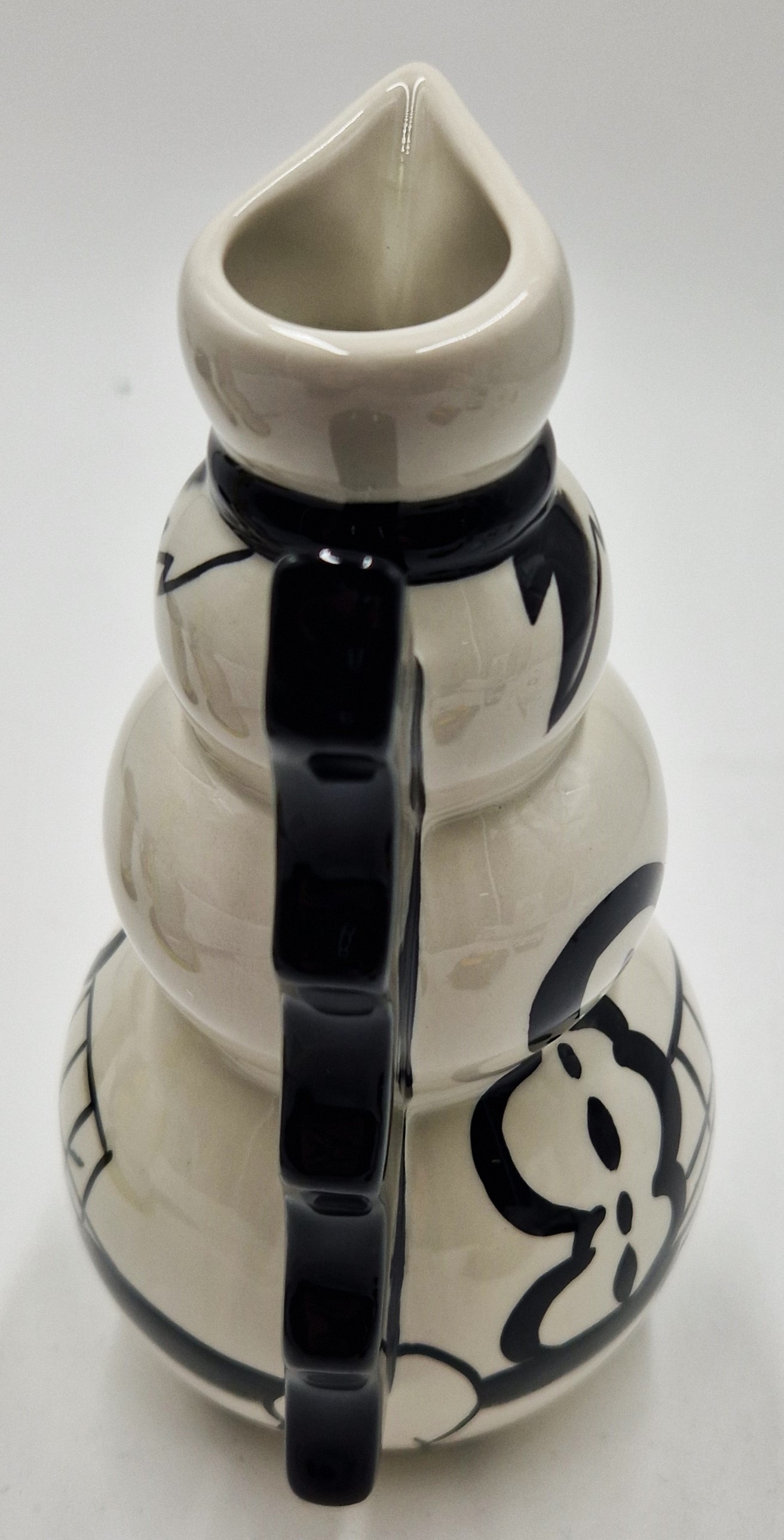 Artwork by Lorna Bailey, LORNA BAILEY 19cm TRI-ORB JUG IN THE LONGPORT WHARF DESIGN (Prototype) (Available On The Lorna Bailey Open Day 25.09.04) Signed By Lorna Bailey (Extremely Rare), Made of porcelain