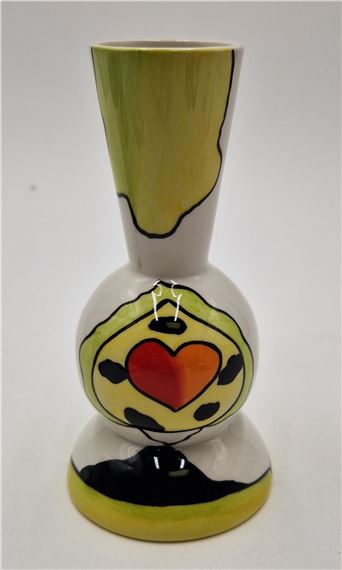 LORNA BAILEY 15cm CONICAL VASE IN THE LYME VALLEY DESIGN by Lorna Bailey, 2005