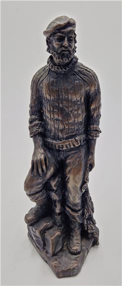 COLD CAST BRONZE 18cm CHARACTER FIGURINE OF A GENTLEMAN Sign - John Letts