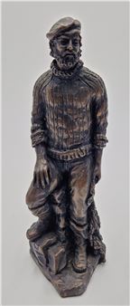 COLD CAST BRONZE 18cm CHARACTER FIGURINE OF A GENTLEMAN Sign - John Letts