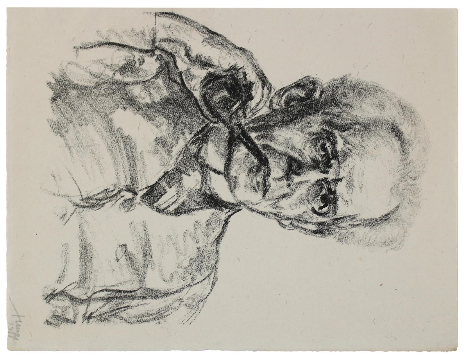 Artwork by Emil Stumpp, Arno Holz: Brustbild mit Kneifer u, Made of lithographs