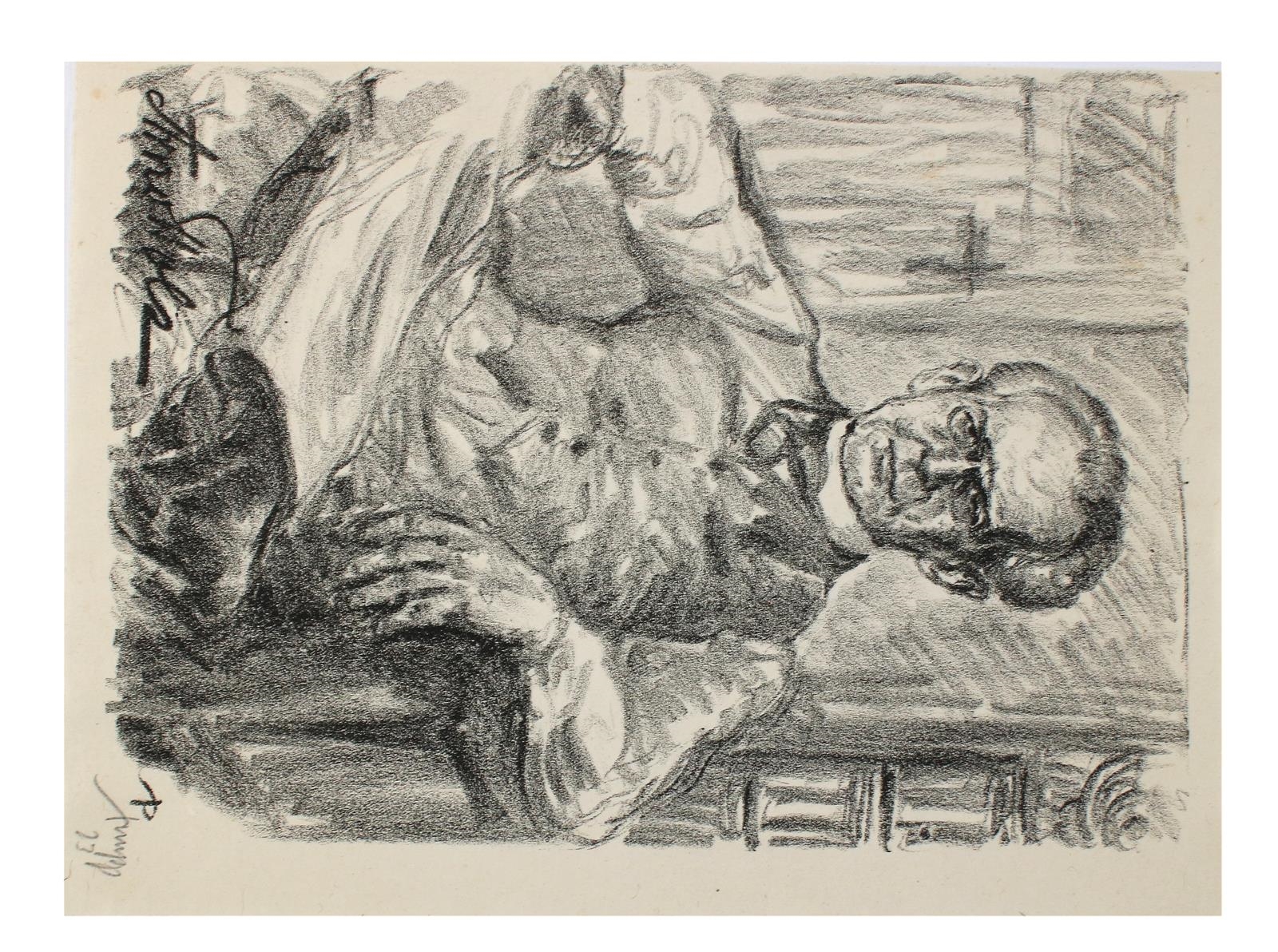 Artwork by Emil Stumpp, Arno Holz: Brustbild mit Kneifer u, Made of lithographs