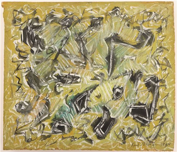 Neil Meitzler ''Untitled'' (Abstract) 1964 Casein on Board 8''x9