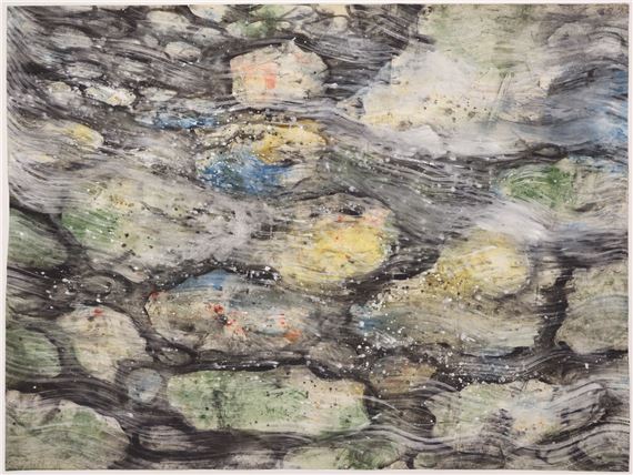 Neil Meitzler ''The Rocks Beneath'' 1959 Casein on Paper 26.5''x35.5