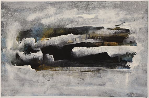 Neil Meitzler ''Dunes'' 1963 Casein on Paper 14''x21.5