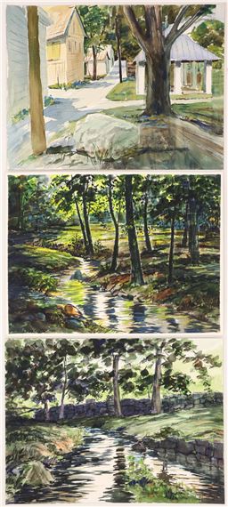 3pc Neil Meitzler Landscape Watercolors on Arches 18''x24