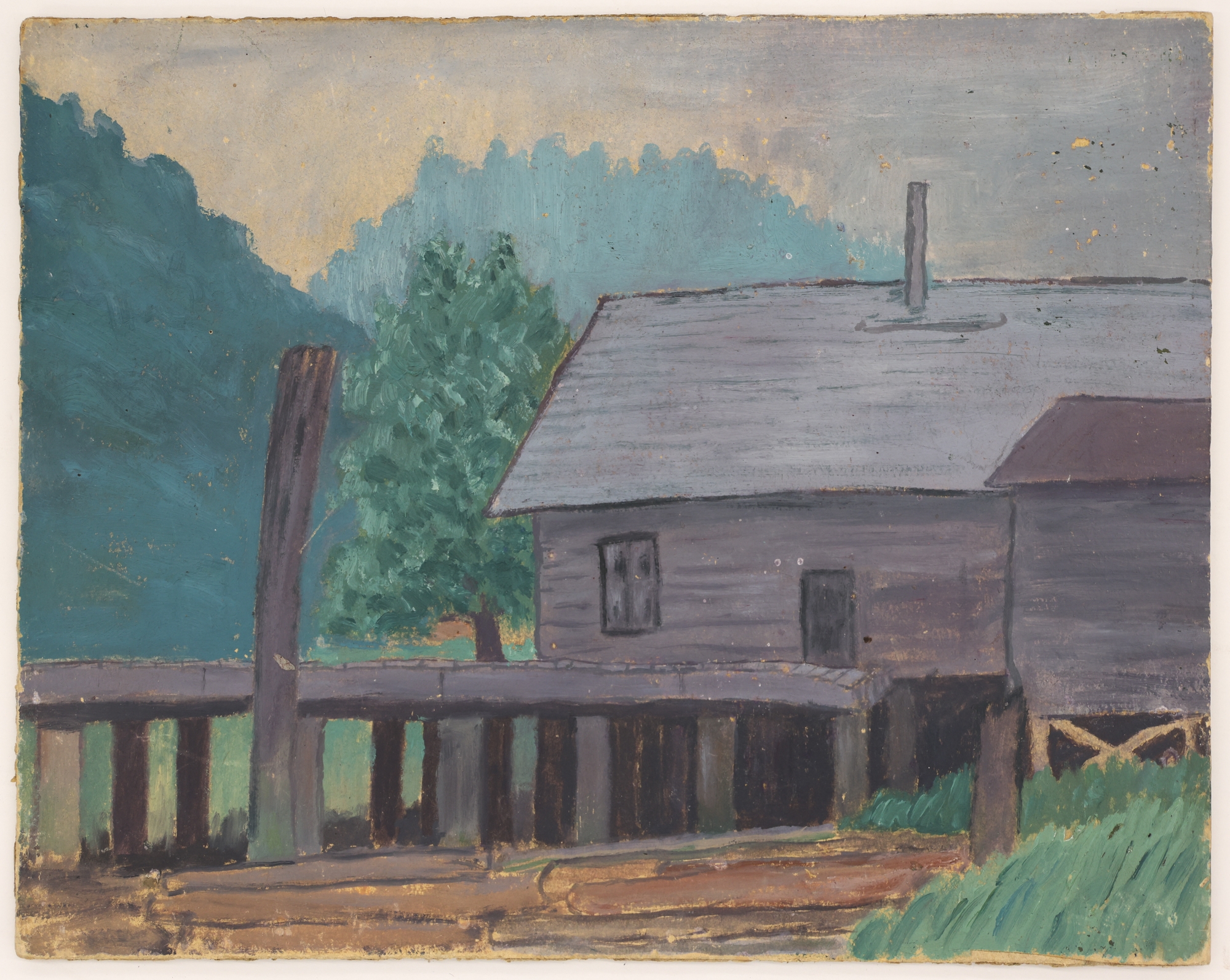 Arthur Runquist | Arthur Runquist Double-Sided Landscape Oil on Board ...