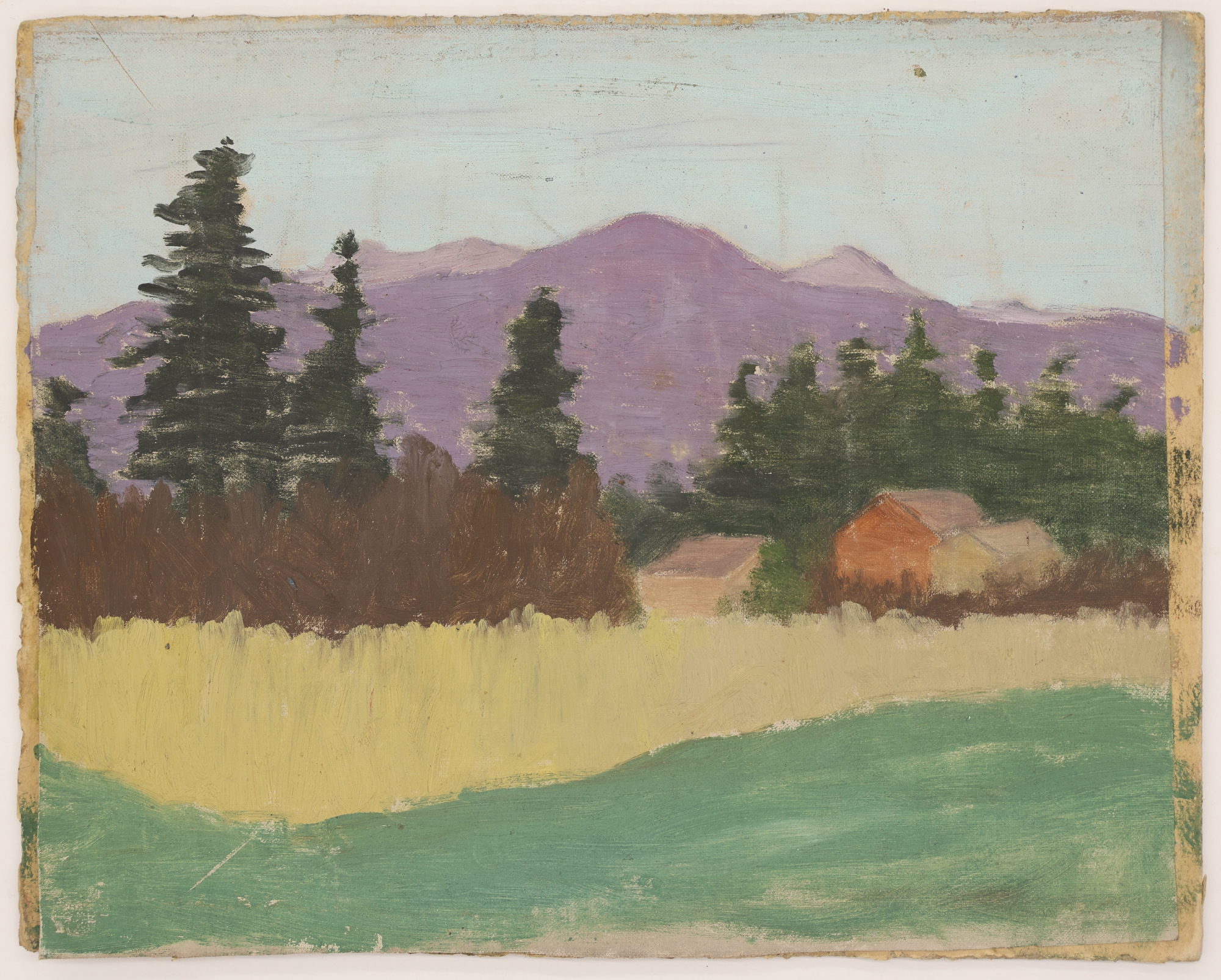 Arthur Runquist | Arthur Runquist Double-Sided Landscape Oil on Board ...