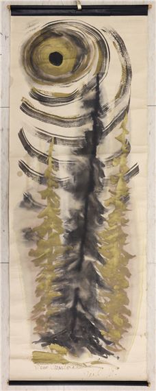 Neil Meitzler Christmas Scroll Painting 29''x11