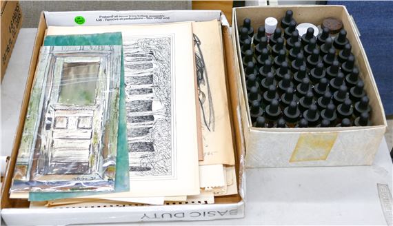 2 Boxes Neil Meitzler Early Drawings & Paints