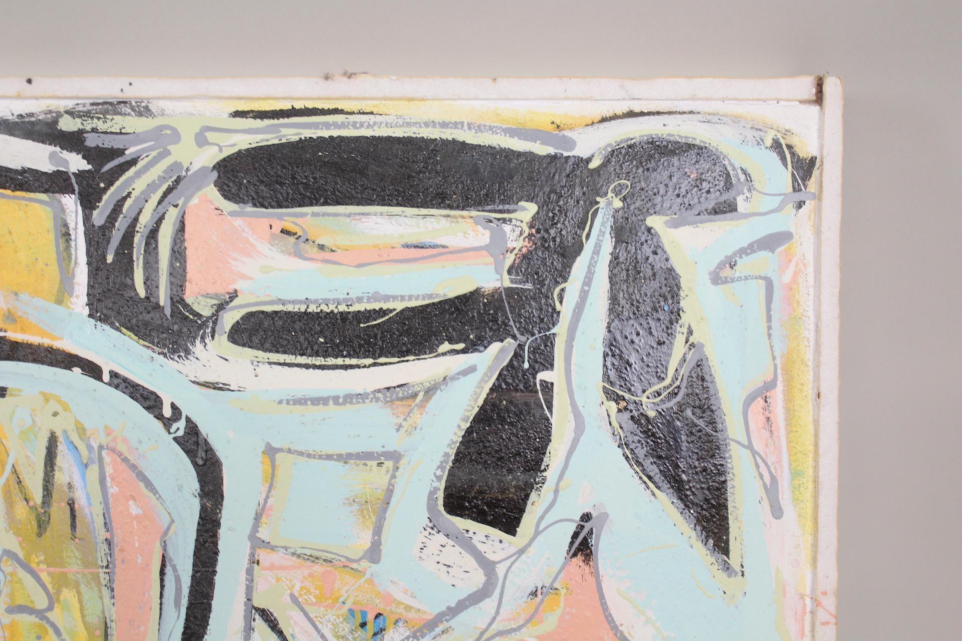 Artwork by Erik Groff, Parthenogensis, Made of mixed media painting on foam board