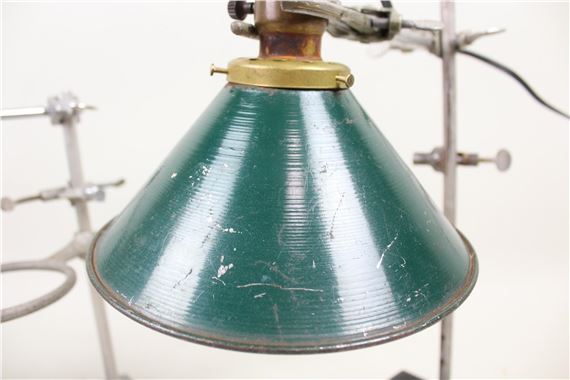 Green | Pair of Industrial Science Lab Lamps | MutualArt