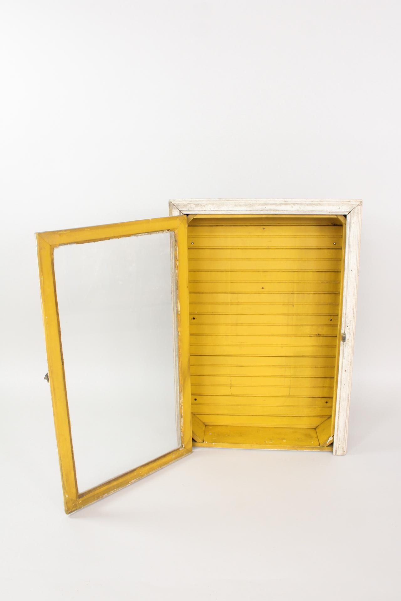 Front | Glass Front Painted Wood Shadow Box Display Case | MutualArt