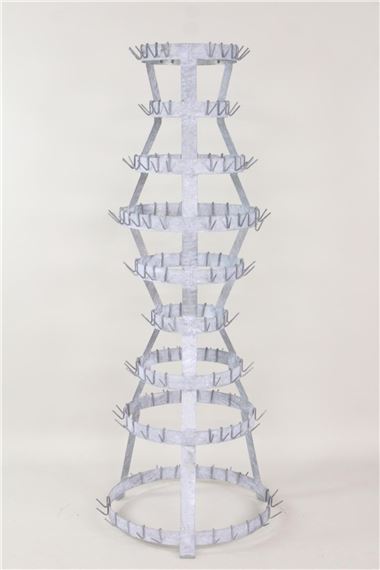 Large | Large Galvanized French Bottle Drying Rack | MutualArt