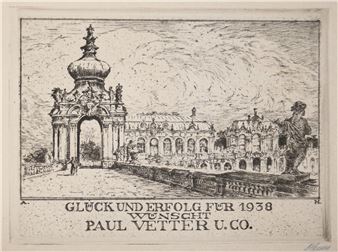 Glück und Erfolg für 1938 wünscht Paul Vetter u - Artur Henne