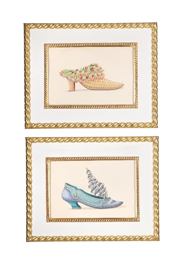 Artwork by Fiona Saunders, STUDIES OF EXOTIC SHOES, Made of Gouache