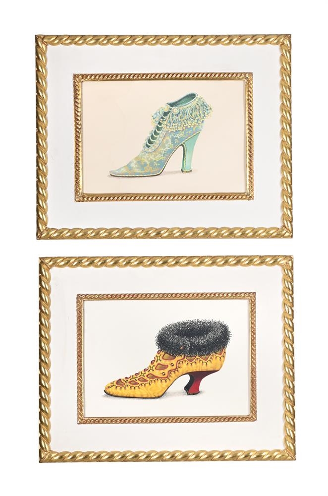 Artwork by Fiona Saunders, STUDIES OF EXOTIC SHOES, Made of Gouache