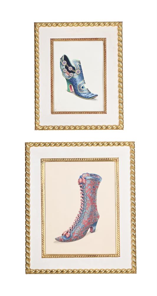 Artwork by Fiona Saunders, STUDIES OF EXOTIC SHOES, Made of Gouache
