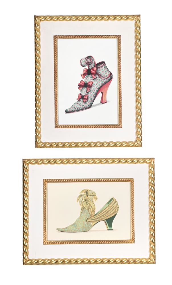 Artwork by Fiona Saunders, STUDIES OF EXOTIC SHOES, Made of Gouache