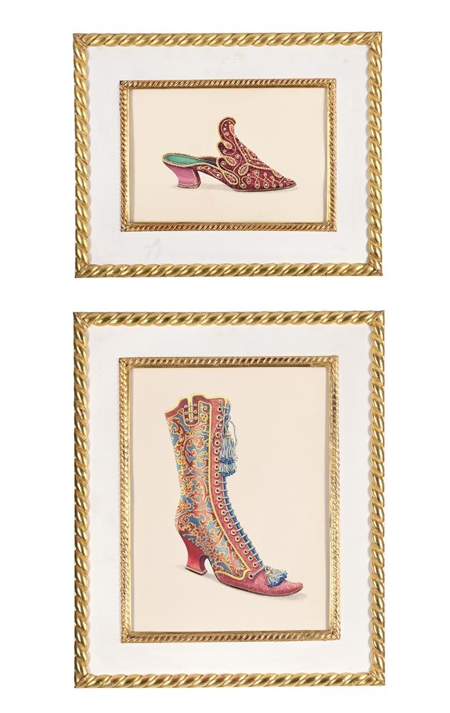 Artwork by Fiona Saunders, STUDIES OF EXOTIC SHOES, Made of Gouache