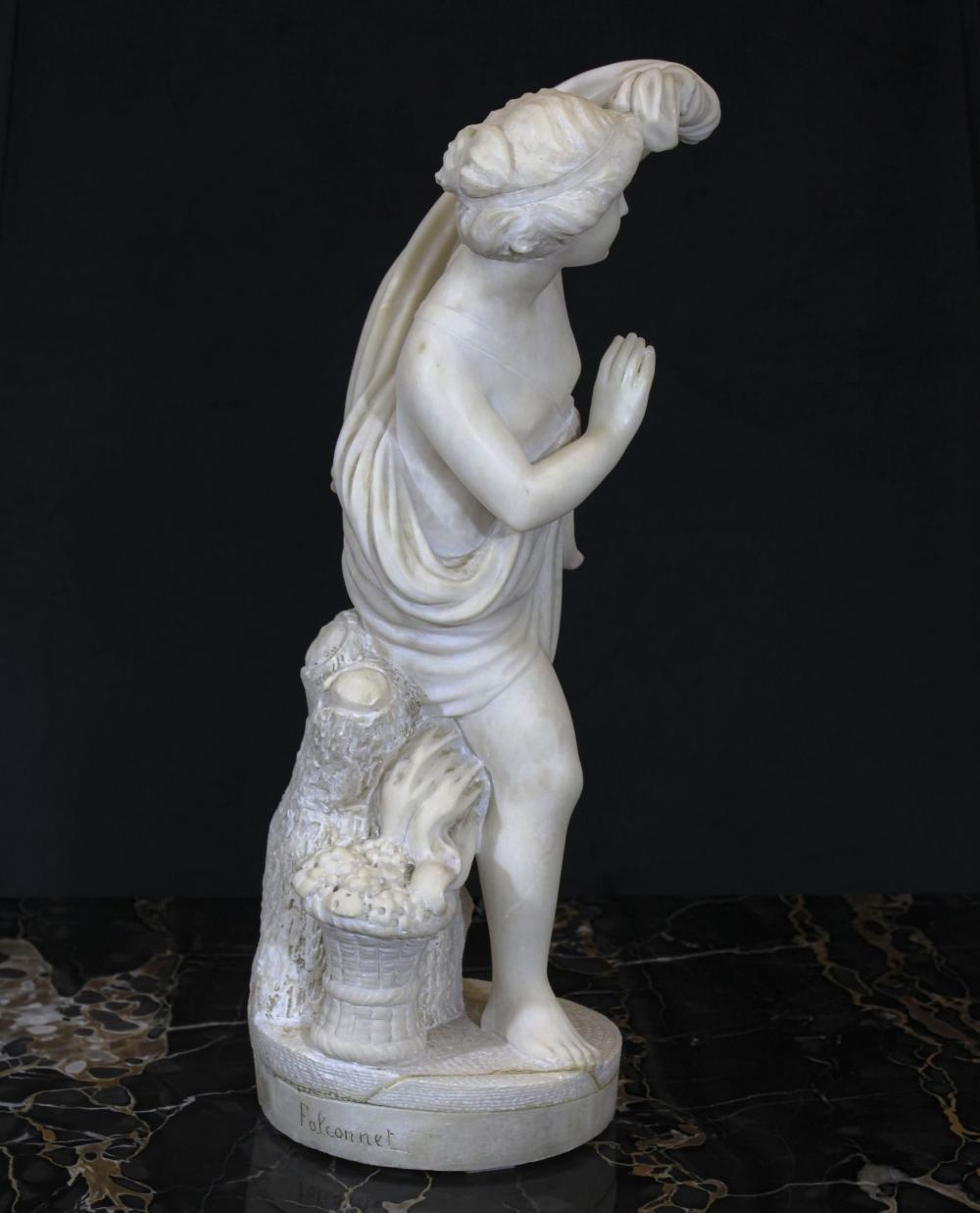 Étienne-Maurice Falconet | Marble statue depicting a naked bather ...