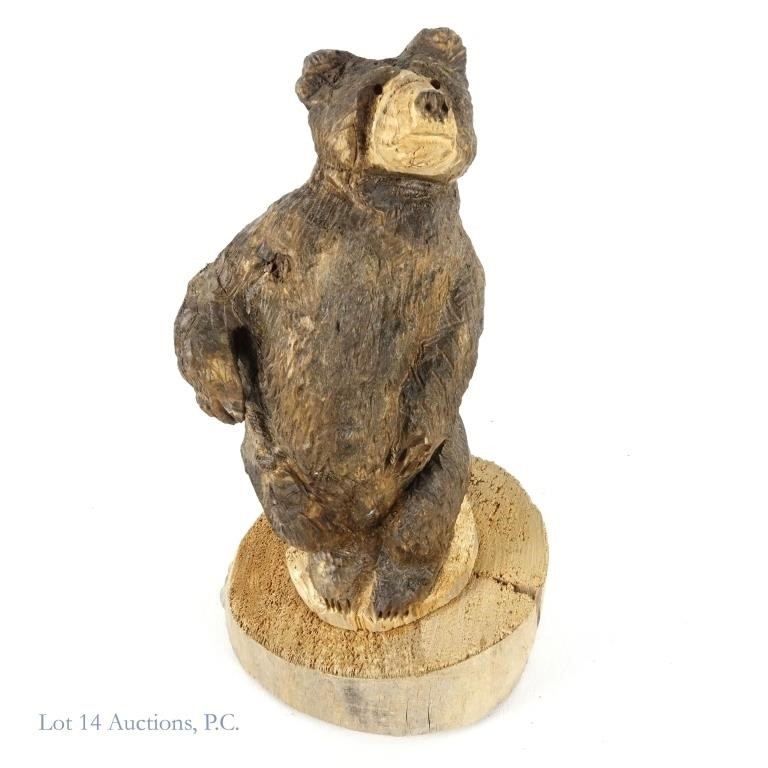 Tim Curley | Tim Curley (1920's-1991) Carved Bear (1988) | MutualArt