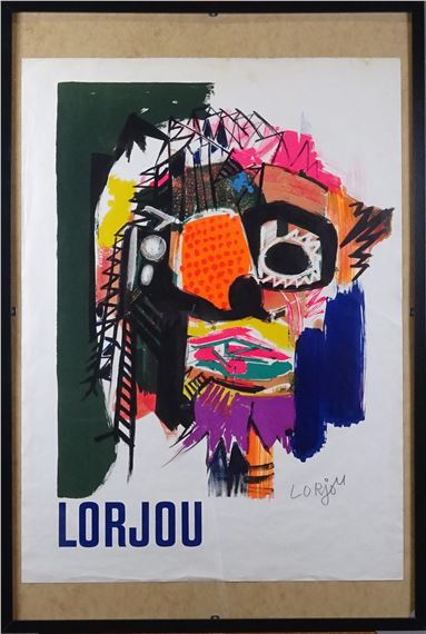 Affiche Originale D'Exposition - Bernard Lorjou '30 Dessins' - Lithographie Mourlot 1968
