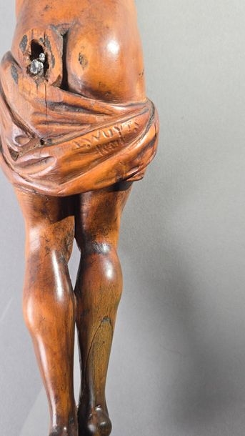 Artwork by L. Wuyts, L.WUYTS (18th century). "Christ on the cross. Carved boxwood subject. Signed on the back. 18th century H: 37cm L: 31.5 cm Old restorations, Made of carved boxwood
