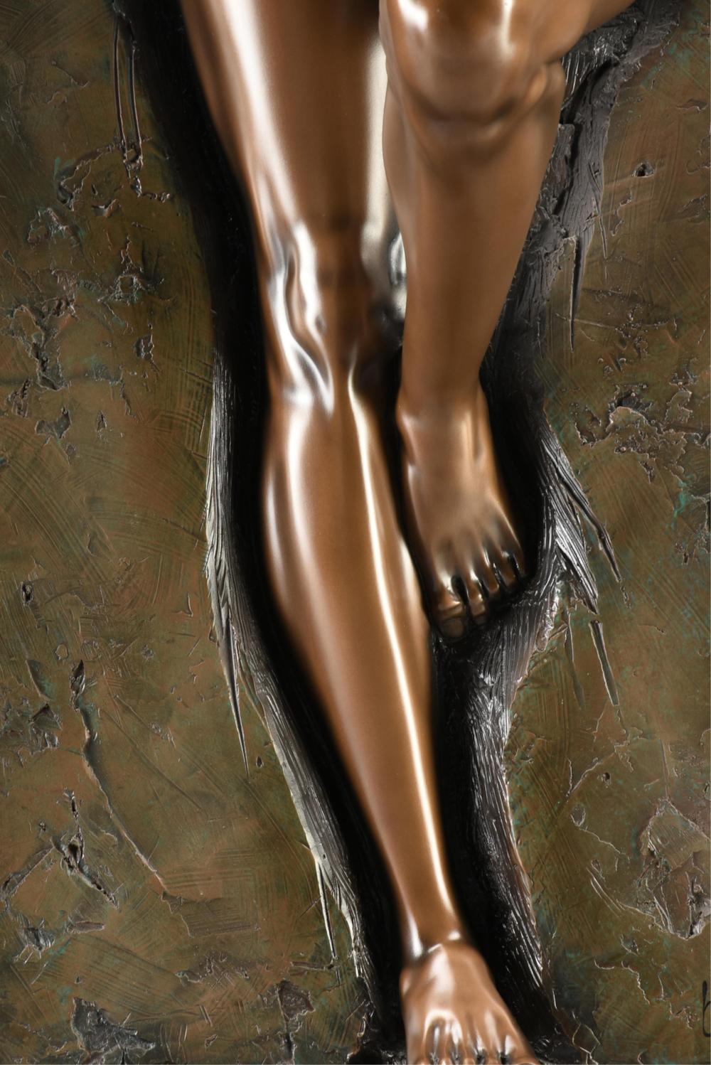 Artwork by Bill Mack, Charisma,, Made of resin and mixed media sculpture in high relief