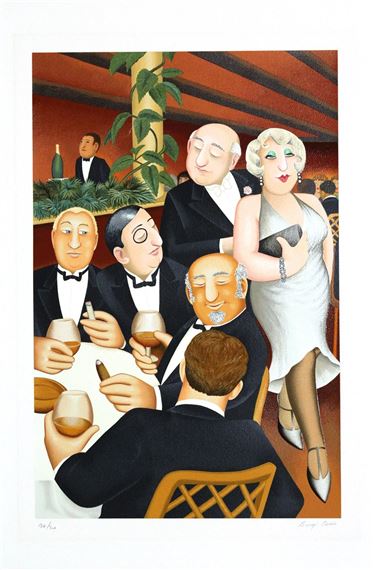 Beryl Cook | The Baron Entertains | MutualArt