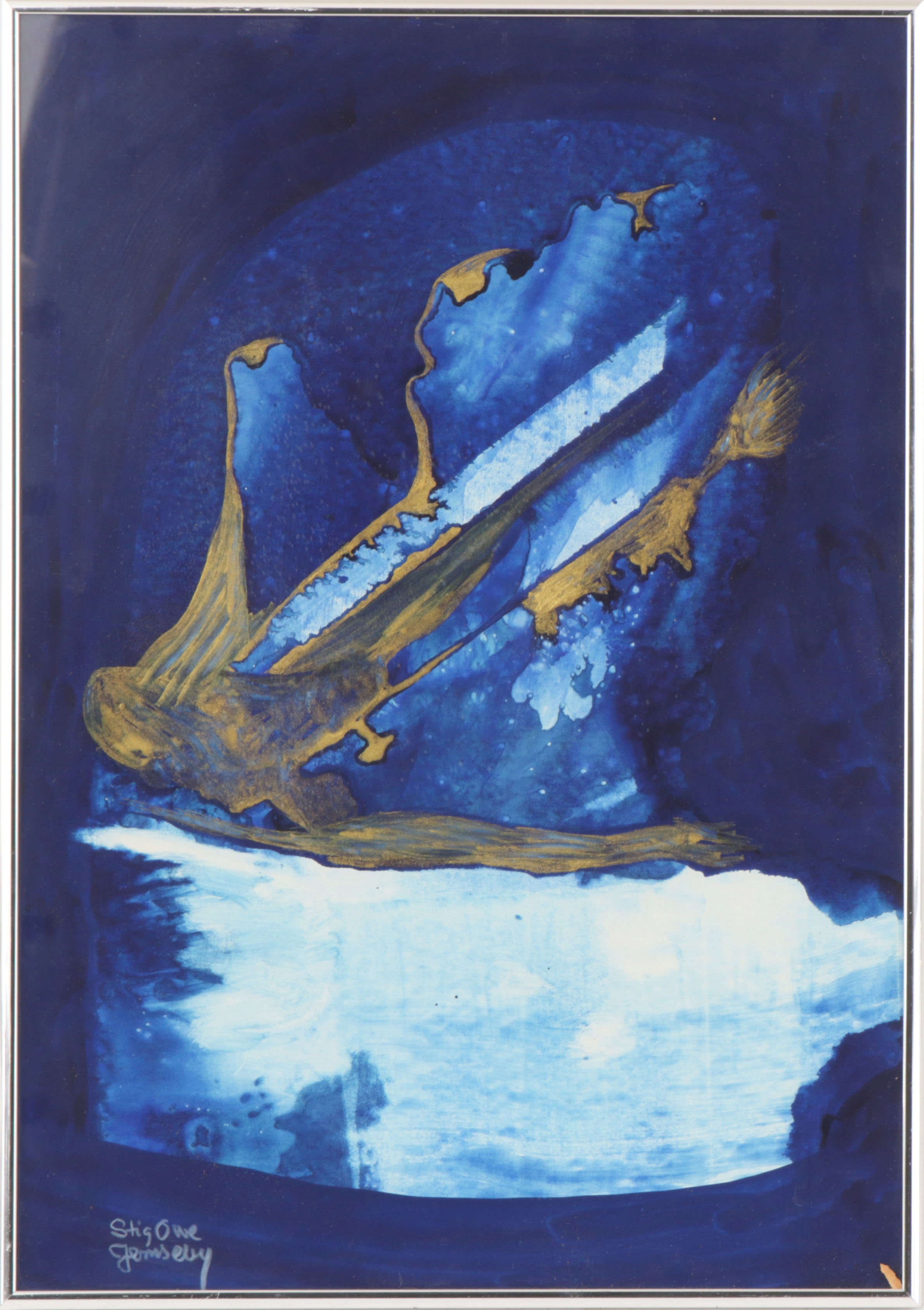 Artwork by Stig-owe Jemseby, Norrsken, Made of Gouache