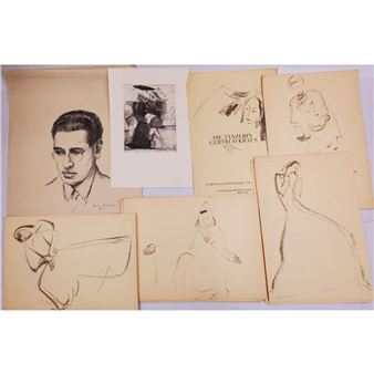 Lot of 15 Lithographs by Hans Felix Kraus - The Swan Collective