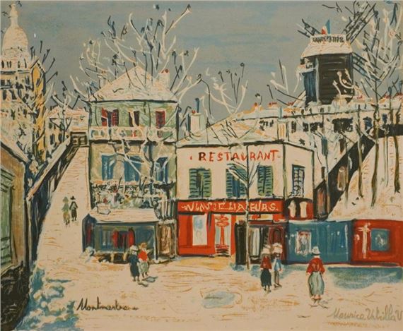 円池茂、【朝のノルヴァン街・Hommage a UTRILLO】 円池茂、【朝の