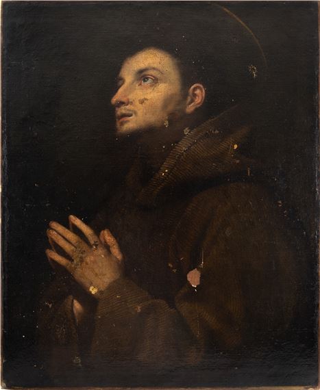 Saint Francis of Assisi in prayer by Lorenzo Lippi