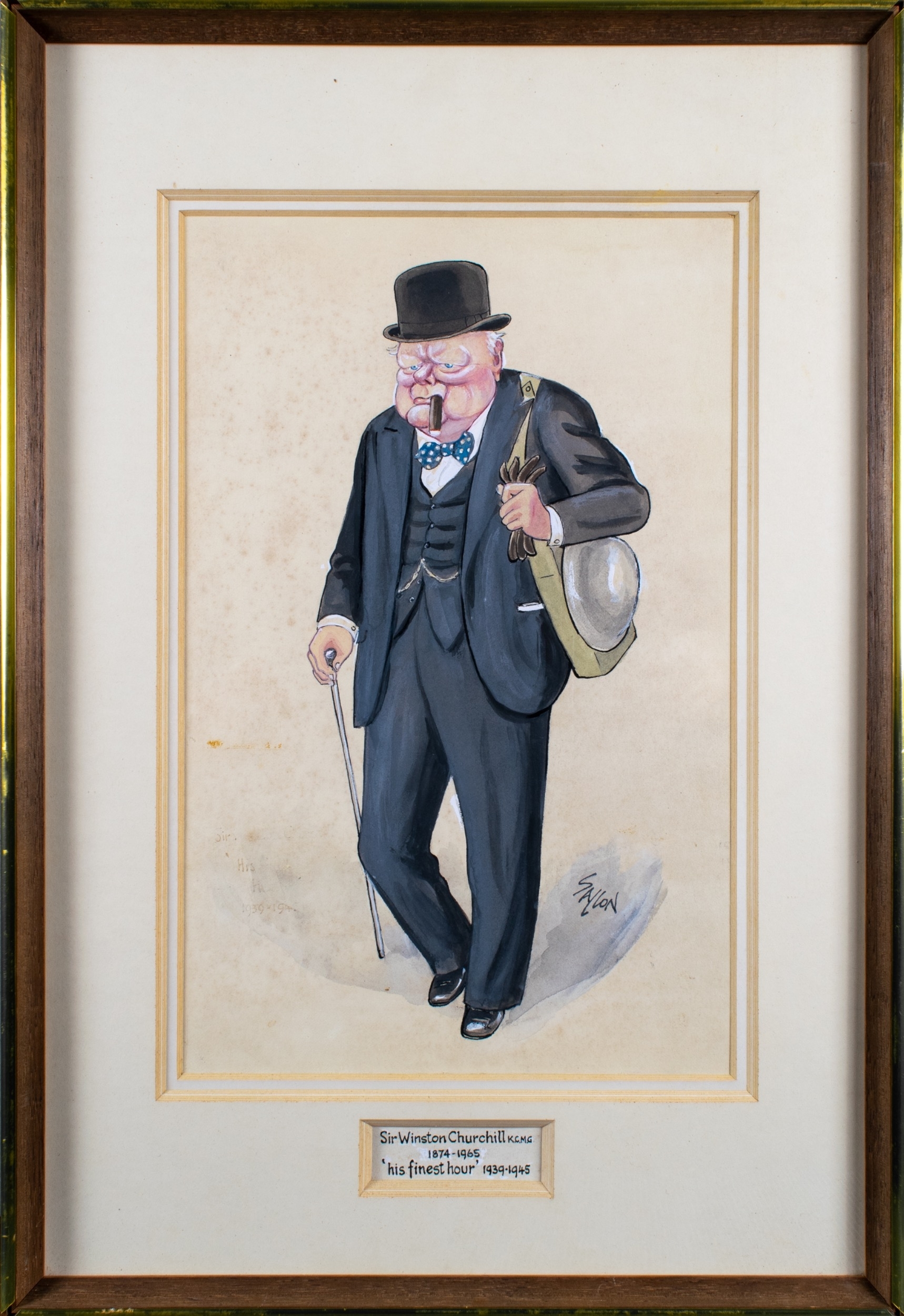 Ralph Sallon | A full-length portrait of Sir Winston Churchill K ...