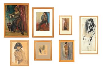 Teun van der Veen Zwolle (1902-1991) - Lot with 7 artworks - Teun van der Veen