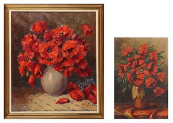 Jules Rummens - Oil on canvas flower still life - Jules Bertrand Gélibert