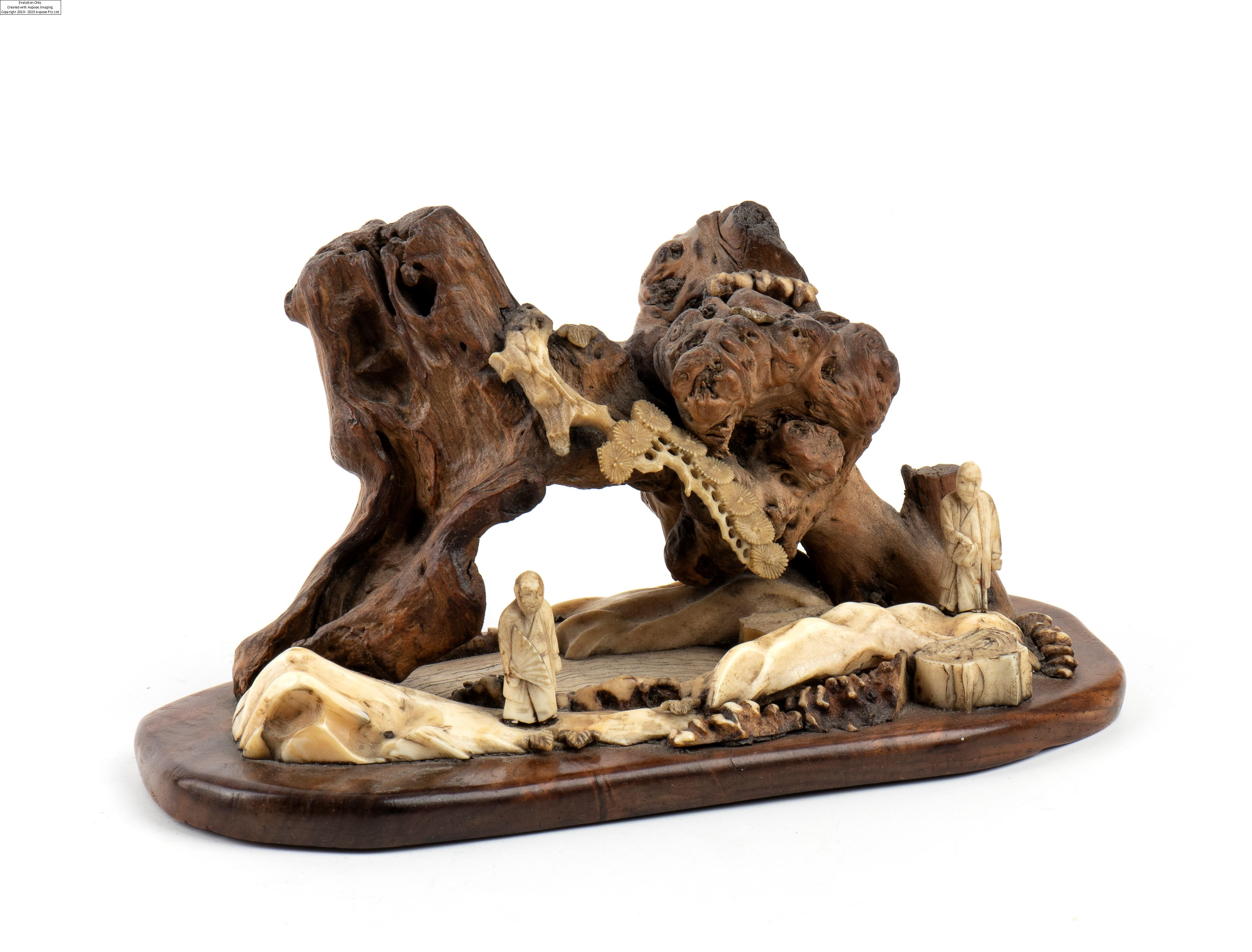 Chinese School, 20th Century | Pair of Chinese bone landscapes (Early ...