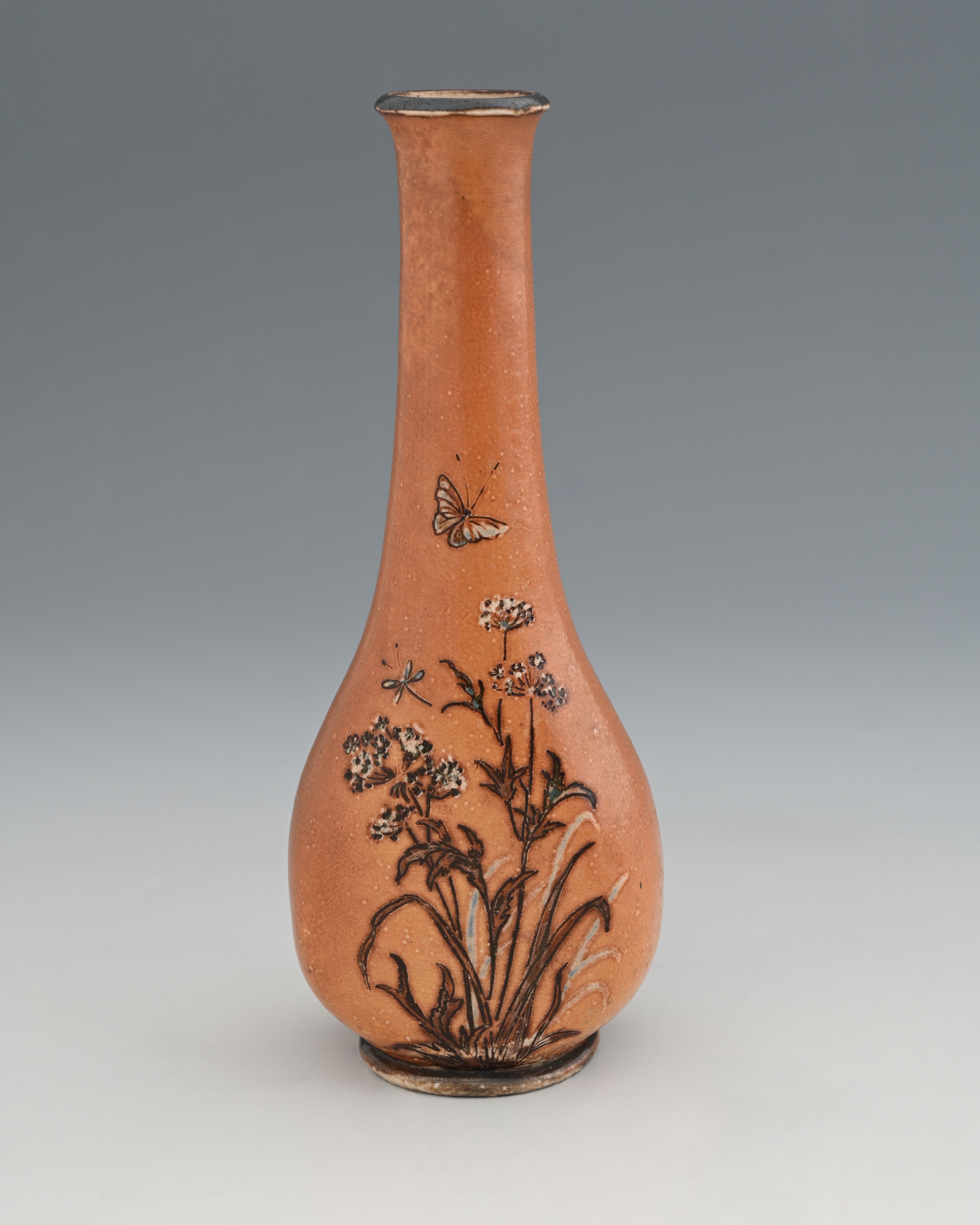 Edwin Martin | a stoneware wildflower vase (Circa 1900) | MutualArt
